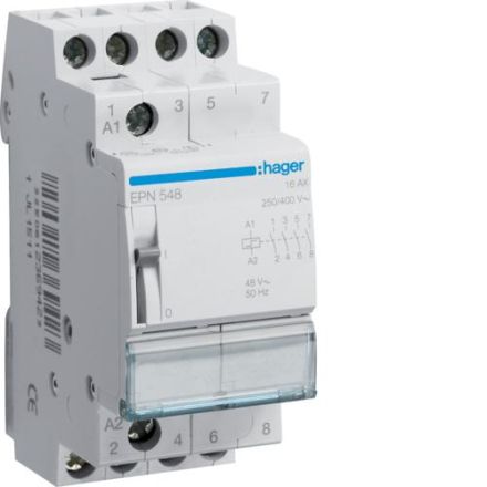 Hager EPN548 remote switch 4S 48V AC 16A