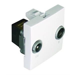 EFAPEL R-TV SOCKET (TERMINAL TYPE) - 2 MOD WHITE