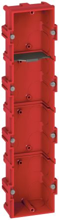 Legrand 080144 flush-mounted box BATIBOX 4-way T=40mm, (red)