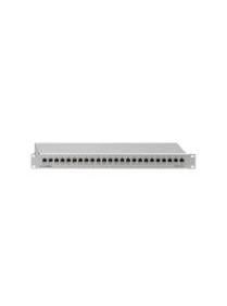 Rutenbeck PP-Cat.6A iso-24/1 U 482x44x114 light gray patch panel