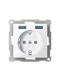 MERTEN MEG2366-0325 with USB charger active white System M socket SCHUKO