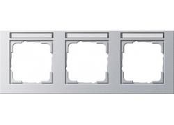 Gira 109325 3-way cover frame BSF horizontal Gira E2 color aluminum