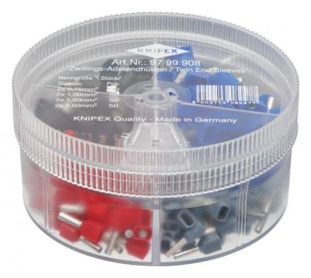 Knipex 9799908 Assortment box 2 insulated D: 90x44mm twin wire end ferrules