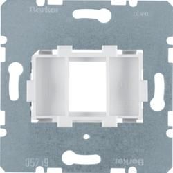 Berker 454002 support plate with white holder 1-way module inserts