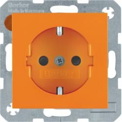 Berker 47238914 SCHUKO socket orange, glossy BerkerS.1/B.3/B.7