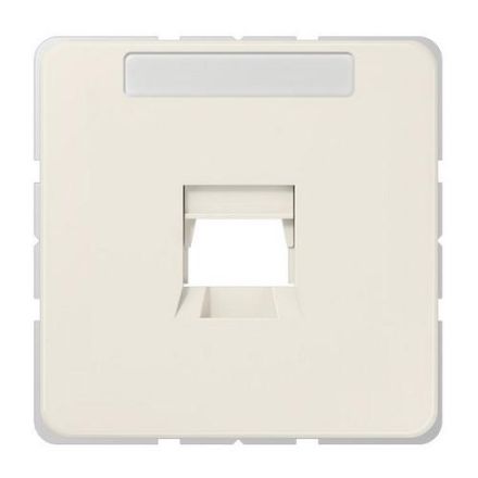Jung 569-15WE cover (latched) for modular jack sockets 1-way, EMT, AMP, MTRJ, with label field, thermoplastic, CD series, white