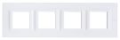 Bticino HA4802M4HVBB frame 4-way horizontal white glass, (white)
