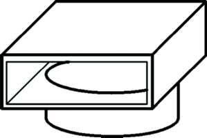 Helios 2935 flat duct FK-ER 150/125 150x125