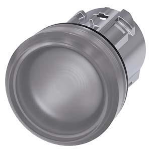 Siemens 3SU1051-6AA70-0AA0 indicator light 22mm round clear lens smooth