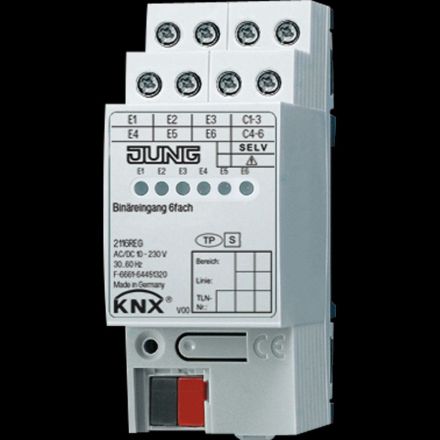 JUNG 2116REG KNX binary input | 6-way