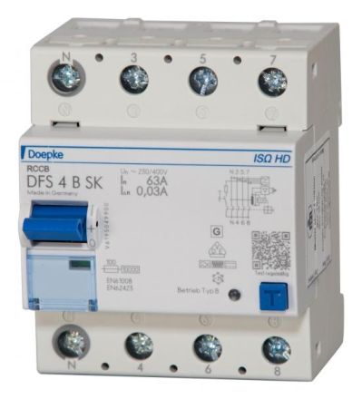 Doepke 09144848HD DFS 4-pole 63A 0.03A Type B SK N-li HD residual current circuit breaker all-current sensitive