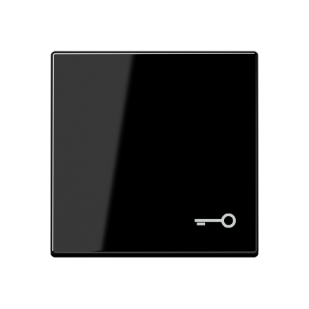 Jung A590TSW rocker switch, symbol door, Duroplast, Series A, black