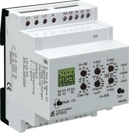 Dold 0064860 RP9810.13/100 3/N AC400/230V 30KVA voltage / frequency monitor