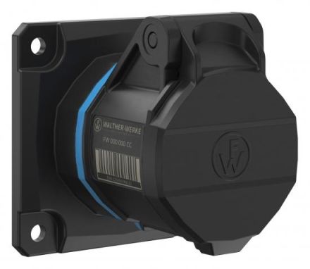 Walther FW410306CC NEO 16A 3P 6h IP54 straight cage clamp CEE panel socket