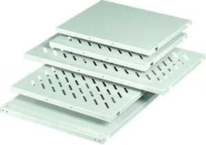 RITTAL 7165035 component shelf perforated for 50 kg D=500mm W600mm RAL7035