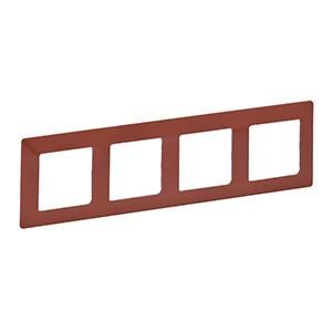 Legrand 754074 frame Valena Life 4-WAY TERRACOTTA, (red)