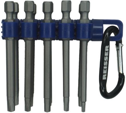 Reisser 00CM01X011-002011L-1 SIT® long bit set 10 pieces (SIT® 10-30), SIT® bits, steel, including snap hook, pack of 5 including shelf hanger