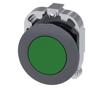 Siemens 3SU1060-0JB40-0AA0 push button 30mm round metal matt green