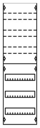 ABB Striebel & John 1V23KA DIN rail device module row spacing 125mm, 6RE / BH2, 1FB, 2CPX037637R9999