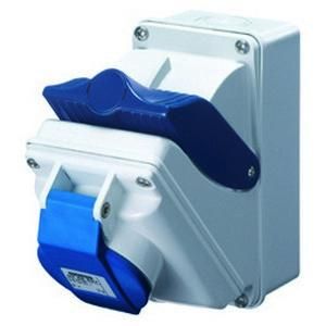 Gewiss GW66415 vertical housing 32A/3 pin 230V IP44 socket