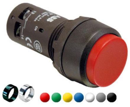 ABB Stotz contact CP4-10B-20 latching high black 2S push button, 1SFA619103R1026