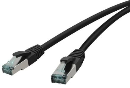 RED 2713-13-0055 Patch cable Cat.6A black 10m