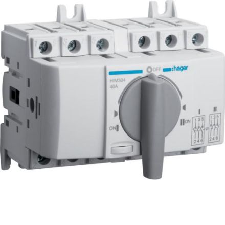 Hager HIM304 load changeover switch 3-pole 40A