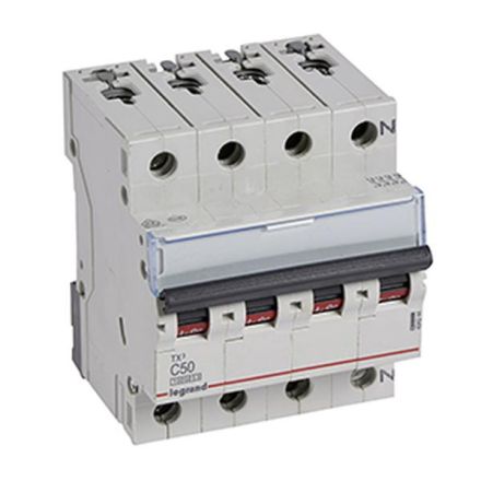 Legrand 404244 Circuit breaker TX3 C50A 3P+N 10KA 4M