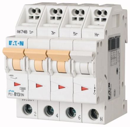 Eaton PLI-D13/3N miniature circuit breaker, 13A, 3p+N, D-Char, 101348