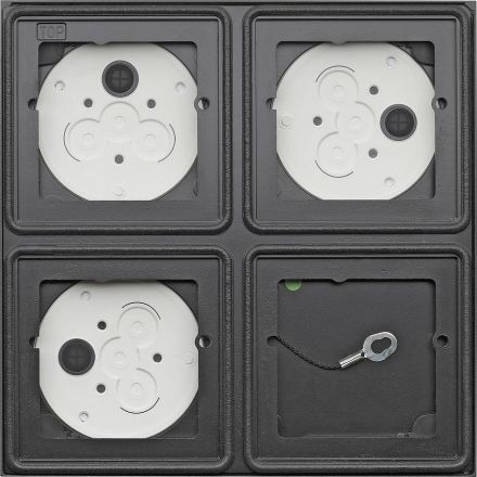 Gira 5508910 surface-mounted housing 4 modules 2x2 system 106 anthracite