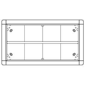 Ritto 1882250 flush-mounted frame 8 module slots, grey-brown