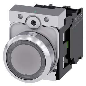 Siemens 3SU1152-0AB70-1BA0 push button illuminated 22mm round clear 1S
