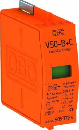 OBO Bettermann 5093724 V50-B+C/0-280V for combination arrester upper part CombiController