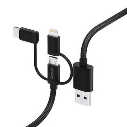 Hama 201536 3in1 multi-charging cable, 1.5 m, black USB charging cable