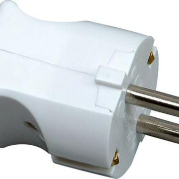 Kopp 170202017 (folding plug) 16A arctic white SCHUKO plug