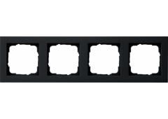 Gira 021409 4-way E2 black cover frame