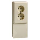 ELSO 515500 2-way socket 16A RENOVATION pearl white
