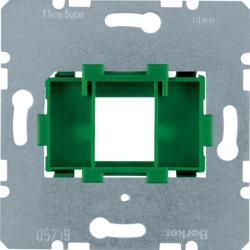 Berker 454004 support plate with green holder 1-way module inserts