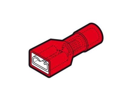 Cembre 2051595 RF-F408P red fully insulated blade receptacles