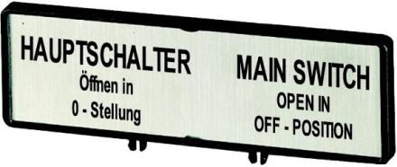 Eaton ZFS61/62-T0 30170 additional front plate German/English, 030170