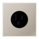 Jung ES2521-15 socket, US standard NEMA, 15 A 125 V ~, screw terminals, without claws, LS series, stainless steel