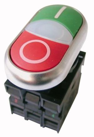 Eaton M22-DDL-GR-X1/X0/K11 DOUBLE PUSHBUTTON COMPLETE UNIT, 216509