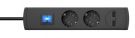 Kopp 234805000 DUOversal Plus 2-way anthracite 1.4m USB power strip
