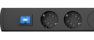 Kopp 234805000 DUOversal Plus 2-way anthracite 1.4m USB power strip