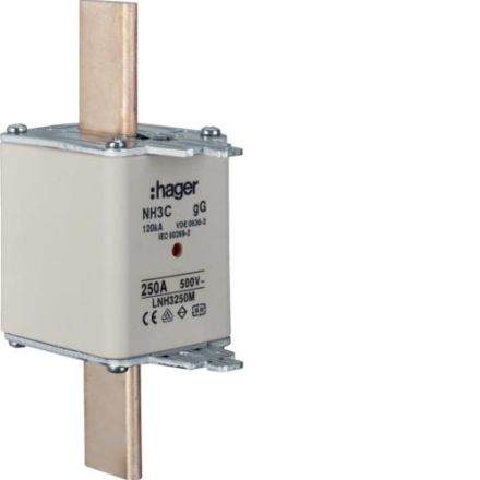 Hager LNH3250M NH fuse link NH3C gG 500V 250A K-detector