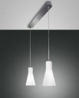 Fabas Luce 2753-46-138 chrome glass white 2xE27 pendant light LB20