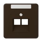 Jung CD569-2NAUABR cover for IAE/UAE connection boxes 2 x 8-pin, with label field, thermoplastic, CD series, brown