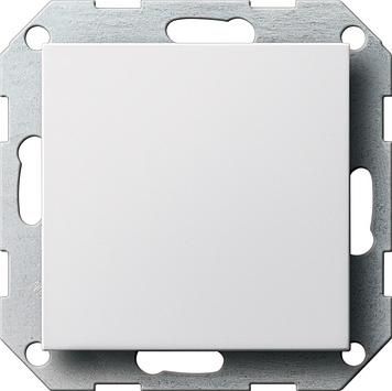 Gira 026803 blank cover with support ring System 55 pure white