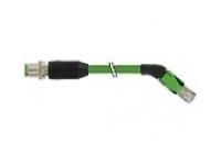 Murrelektronik 7000-44751-7960300 M12/RJ45 PUR 2x2x0.34 shielded green 3m connection cable Ethernet