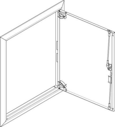 ABN for flush-mounted flat distributor 2x5 rows ESPRO cover frame with solid door (GBRU25T)